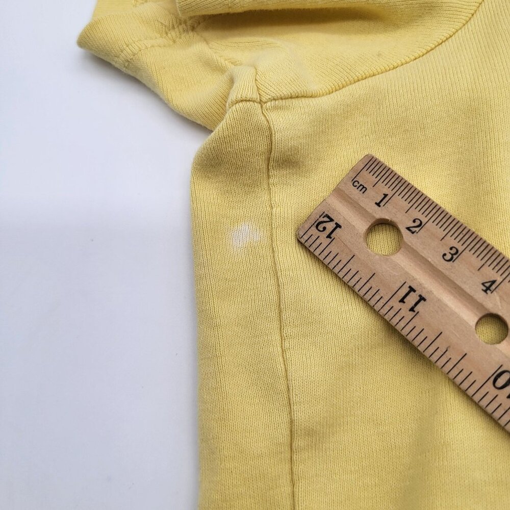 LAUREN RALPH LAUREN Women's LG Pastel Yellow Rhinestone Logo T Shirt Y2K - Picture 6 of 10